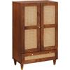 Vidaxl Mobile Alto Marrone 60 x 33,5 x 100 cm Legno di mango massello