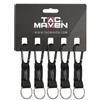 Pentagon Moschettone pentagonale per chiavi 5mm, nero,