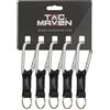 Pentagon Moschettone per chiavi 7 mm, grigio,