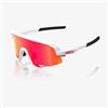 100% Slendale occhiali da sole, bianco opaco - specchio multistrato rosso hiper,