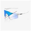 100% Speedcraft occhiali da sole, bastille le - glitter bianco perla - specchio blu fotocromatico,