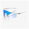 100% Speedcraft sl occhiali da sole, bastille le - glitter bianco perla - specchio blu fotocromatico,