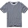 Brandit T-shirt a righe, blu-bianco,