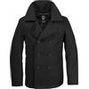 Brandit Pea Coat cappotto da uomo, nero,