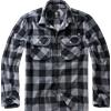 Brandit Jeff Fleece camicia a maniche lunghe, nero/grigio,
