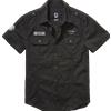 Brandit Luis Camicia a maniche corte, nero,
