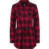 Brandit Lucy camicia lunga da donna, rosso nero,