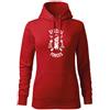 DRAGOWA Felpa con cappuccio da donna forze speciali, rossa 320g/m2,