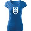 DRAGOWA T-shirt corta da donna, blu 150g/m2,
