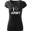 DRAGOWA I-love Army t-shirt corta da donna 150g/m2, nero,
