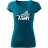 DRAGOWA Nabis t-shirt corta da donna 150g/m2, blu petrolio,