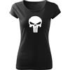 DRAGOWA Punisher maglietta corta da donna 150g/m2, nera,