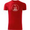DRAGOWA Maglietta fitness muscle army bicipiti, rossa 180g/m2,