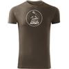 DRAGOWA Maglietta fitness muscle army bicipiti, oliva 180g/m2,