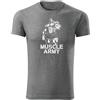 DRAGOWA Muscle Army Man maglietta 180g/m2, grigio,