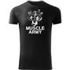 DRAGOWA Muscle army team maglietta 180g/m2, nera,