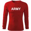 DRAGOWA Fit-T t-shirt a maniche lunghe army 160 g/m², rosso,