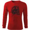 DRAGOWA Fit-T t-shirt a maniche lunghe León 160 g/m², rosso,