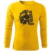 DRAGOWA Fit-T t-shirt a maniche lunghe León 160 g/m², giallo,