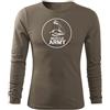 DRAGOWA Fit-T camicia a maniche lunghe per bicipiti muscolari, oliva 160g/m2,