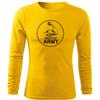 DRAGOWA Fit-T camicia a maniche lunghe per bicipiti muscolari, giallo 160g/m2,