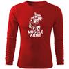 DRAGOWA Fit-T t-shirt muscolare a manica lunga, rosso 160g/m2,