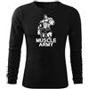 DRAGOWA Fit-T t-shirt muscolare a manica lunga, nero 160g/m2,