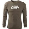 DRAGOWA Fit-T T-shirt muscolare militare a maniche lunghe, oliva 160g/m2,