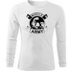 DRAGOWA Fit-T T-shirt a maniche lunghe muscolare originale dell'esercito, bianco 160g/m2,