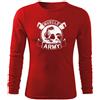 DRAGOWA Fit-T T-shirt a manica lunga muscle army original, rosso 160g/m2,