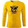 DRAGOWA Fit-T - maglietta a manica lunga muscle army originale, giallo 160g/m2,