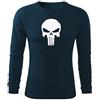DRAGOWA Fit-T t-shirt a maniche lunghe punisher 160 g/m², blu scuro,