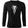 DRAGOWA Fit-T t-shirt a maniche lunghe skull 160 g/m², nero,