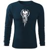 DRAGOWA Fit-T maglietta a maniche lunghe skull 160 g/m², blu scuro,