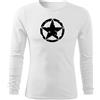 DRAGOWA Fit-T t-shirt a maniche lunghe star 160 g/m², bianco,