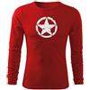 DRAGOWA Fit-T t-shirt a maniche lunghe star 160 g/m², rosso,
