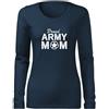 DRAGOWA Slim maglietta a maniche lunghe army mom da donna 160 g/m², blu scuro,