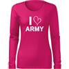 DRAGOWA Slim t-shirt donna a maniche lunghe, rosa 160g/m2,