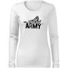 DRAGOWA Nabis slim t-shirt donna a maniche lunghe , bianco 160g/m2,