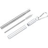 DRAGOWA Tactical Cannuccia pieghevole in metallo con custodia Mossy, argento,