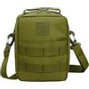 DRAGOWA Tactical Borsa medica tattica impermeabile a tracolla 2L, verde,