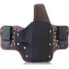 Falco Glock 19 fondina iwb ibrida comfort in kydex per il trasporto occulto, marrone autentico,