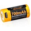 Fenix RCR123A usb li-ion ad alta corrente,