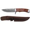 Fox Outdoor Coltello damascato in custodia di pelle,