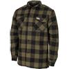 Fox Outdoor Camicia da boscaiolo in flanella, verde oliva-nero,