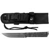 Fox Outdoor Fighter knife, nero, manico in G10, con fodero,