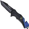 Haller Coltello di chiusura di soccorso, nero,