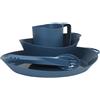 Lifeventure Ellipse set da pranzo in plastica 4 pezzi, blu navy,