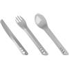Lifeventure Ellipse set di posate in plastica, grigio chiaro,