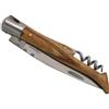Laguiole DUB042 coltello tascabile con cavatappi, lama 12cm, acciaio 420, manico legno zebrawood,
